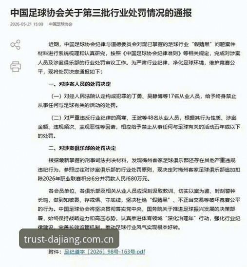 大江体育真假辨别 足协第三批禁足名单出炉:透视中国足球乱象的3大问题与治理路径